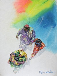 Hussain Chandio, 12 x 16 Inch, Acrylic on Canvas, Figurative Painting-AC-HC-142